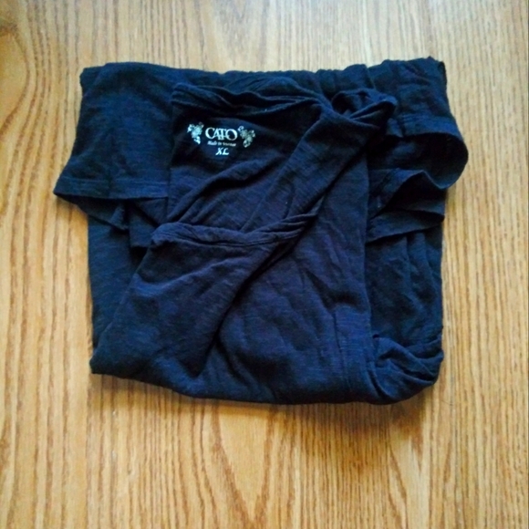💣2 for$15 Cato Black Woman's Shirt XL - Picture 1 of 4